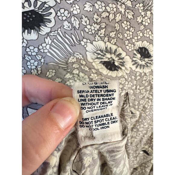 NATALIE MARTIN Fiore Maxi Dress Size Small Vintage Flowers Silver Boho Hippie - Picture 9 of 9